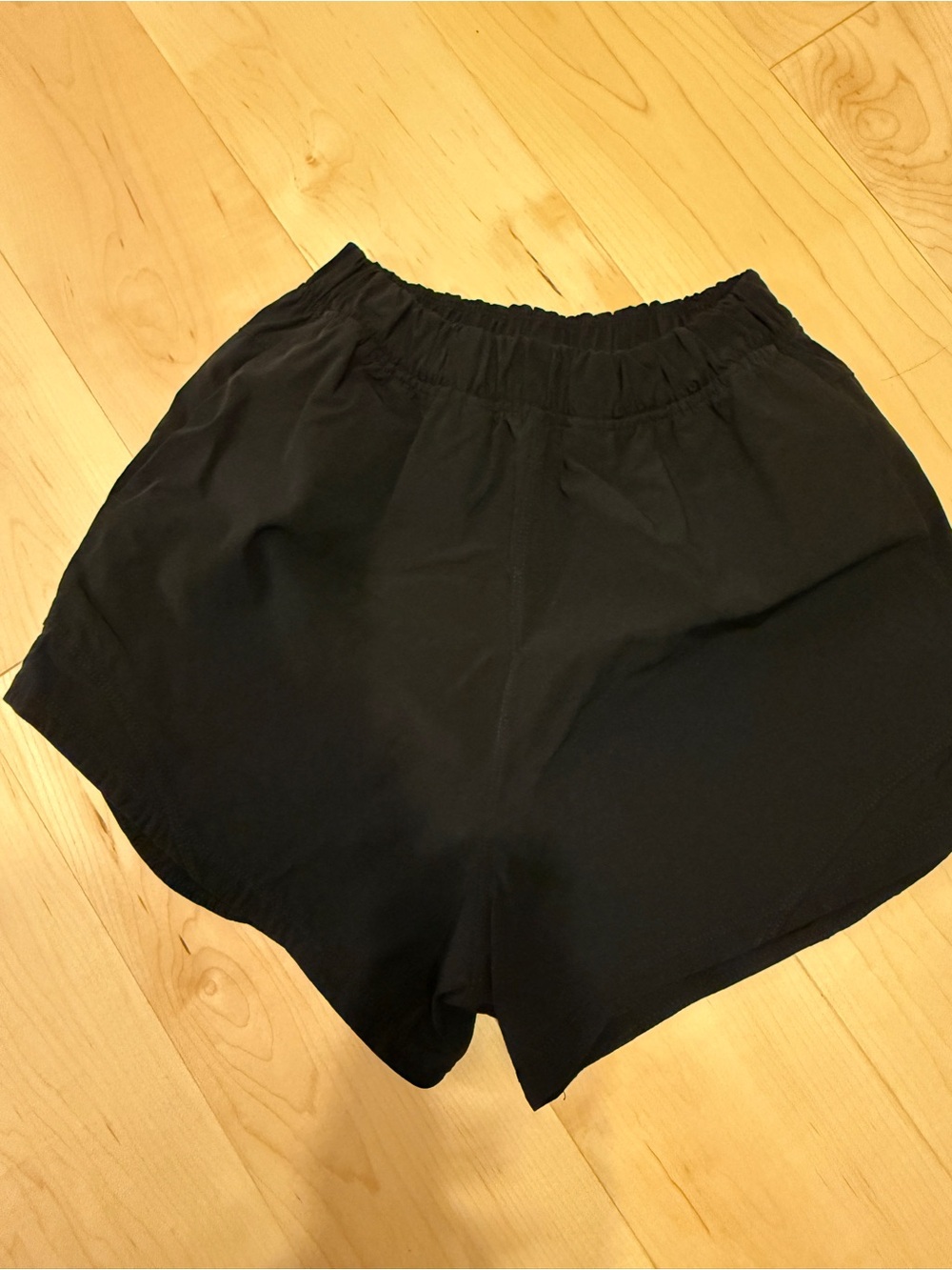 Black Women's Athletic Shorts with Elastic Waist